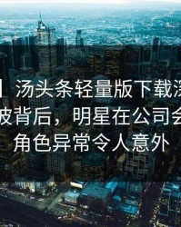 【震惊】汤头条轻量版下载深度揭秘：猛料风波背后，明星在公司会议室的角色异常令人意外