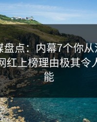 蜜桃传媒盘点：内幕7个你从没注意的细节，网红上榜理由极其令人欲罢不能